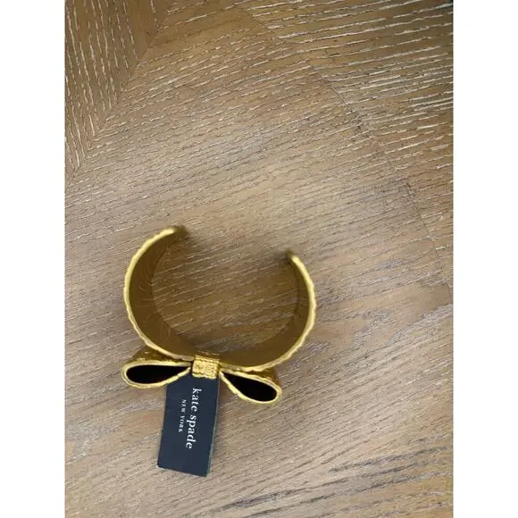 Kate Spade New York Gold Bow Crystal Cuff Bracelet - Picture 4 of 4